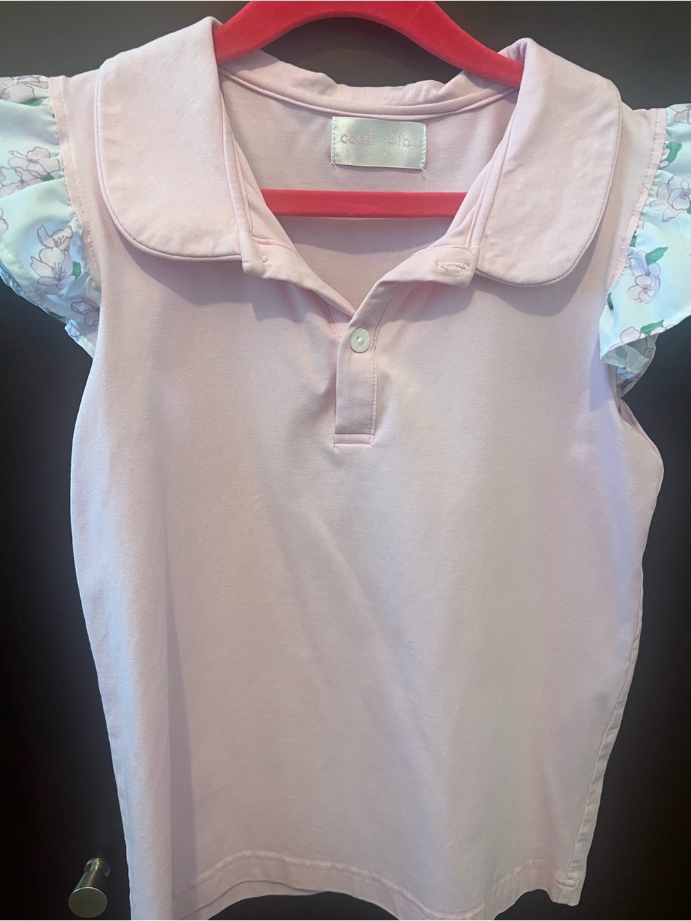 Cecil an Lou pink & white Magnolia Polo